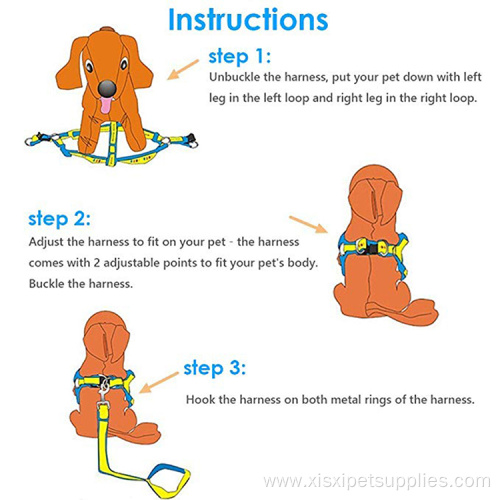Adjustable Durable Heavy Duty Denim Dog Harness